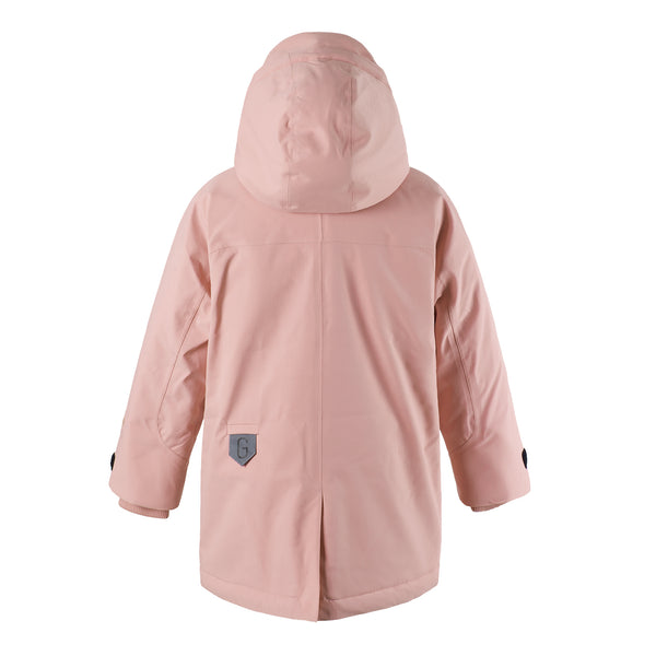 Gosoaky 'Sleeping Pigeon' kinderjas in evening pink, waterdicht met afneembare capuchon. | Ontdek Gosoaky bij Little Fashion Addict