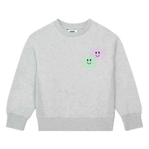 Hundred Pieces lichtgrijze jongenssweater met vooraan een schattige vintage print. | Verkrijgbaar bij Little Fashion Addict