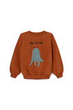 Roestbruine meisjessweater met octopusprint van Letter To The World | Verkrijgbaar bij Little Fashion Addict