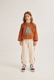 Roestbruine meisjessweater met octopusprint van Letter To The World | Verkrijgbaar bij Little Fashion Addict