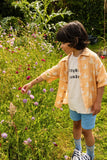 Zachte terry T-shirt Sorbet Sunday voor jongens in off-white met print uit de Sorbet Sunday collectie van Sproet & Sprout | Verkrijgbaar bij Little Fashion Addict