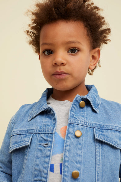 Casual denim jacket voor jongens en meisjes uit Sorbet Sunday collectie van Sproet & Sprout