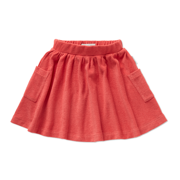 Speels rokje in zachte badstofkleur Rose Petal uit de Sorbet Sunday collectie van Sproet & Sprout | Verkrijgbaar bij Little Fashion Addict