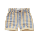 Sportieve chino short met gestreept patroon in de kleur Sesame voor jongens uit de Sorbet Sunday collectie van Sproet & Sprout | Verkrijgbaar bij Little Fashion Addict