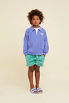 Terry Bermuda Shorts in Botanical Green voor jongens uit de Sorbet Sunday collectie van Sproet & Sprout | Verkrijgbaar bij Little Fashion Addict