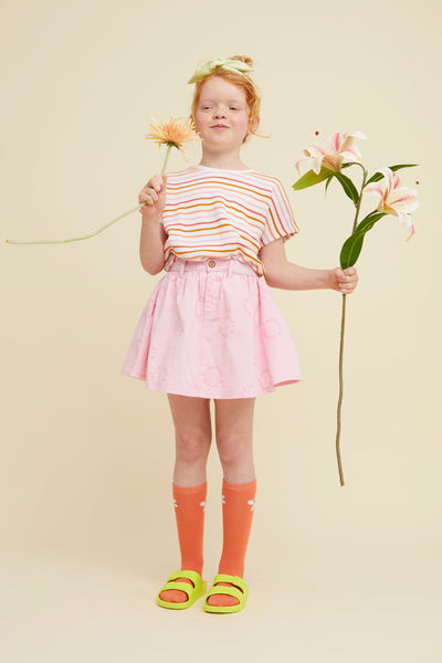 Set van twee sokken in zachte roze tinten met bloemen voor een vrolijke zomerlook uit de collectie Sorbet Sunday van Sproet & Sprout | Verkrijgbaar bij Little Fashion Addict