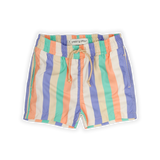 Zwemshort Multi Colour Stripes Nectarine voor jongens met kleurrijke verticale strepen uit de Sorbet Sunday Collectie van Sproet & Sprout | Verkrijgbaar bij Little Fashion Addict.