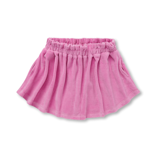 Sproet & Sprout velvet skirt purple pink met plooien | Verkrijgbaar bij Little Fashion Addict