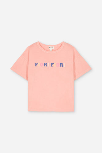 We Are Kids T-shirt met korte mouwen in Baby Shrimp met Fiori Fiori print voor meisjes vanaf 4 jaar. Verkrijgbaar bij Little Fashion Addict